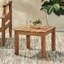 Table d'appoint en bois de style simple, l 19,46 po x P 15 po, brun, table de bout minimaliste tendance à assembler, lattes fermées, 15 po