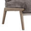 Contemporary Velvet & Solid Wood Accent Chair - Dark Taupe & Walnut-603427058