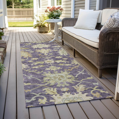 Tapis mauve lavable intérieur / extérieur Louis 