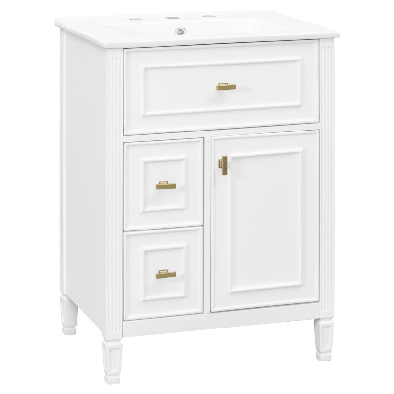 Meuble-lavabo élégant, Blanc
