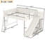 Grand lit mezzanine avec tablettes de rangement et garde-robe, lits mezzanine en bois massif avec glissières amovibles et échelles, aucune boîte à ressorts nécessaire-698299179-698299216
