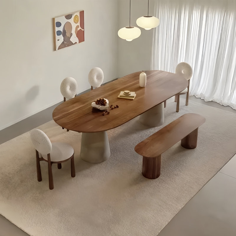 Table de salle à manger de style nordique, H 29,53 po x L 78,74 po x l 31,5 po