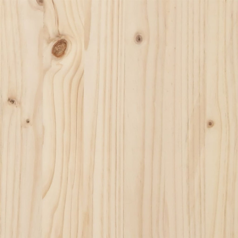 Bed Frame Solid Wood, European Double (140 x 200cm), Natural