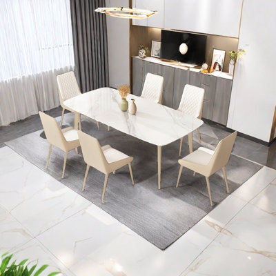 Cream Style Slate Dining Table