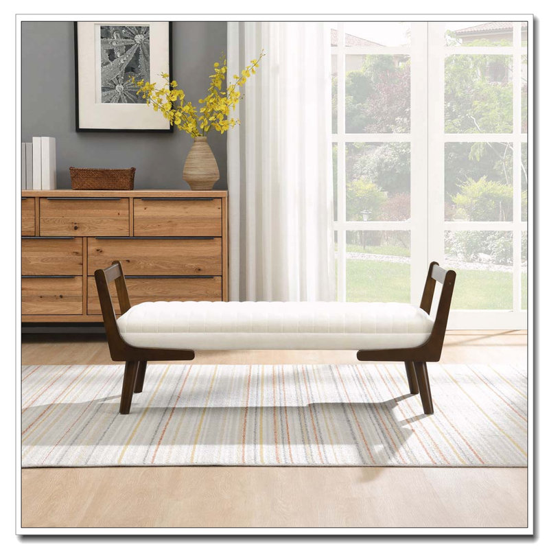 Banc rembourré 52 po, Beige