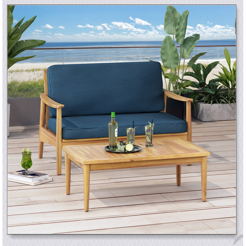 Ensemble de causeuse et de table basse pour l'extérieur WillowBrook, durable et élégant pour la détente et le divertissement