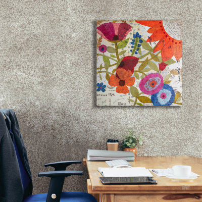 Epic Graffiti 'Paper Posies'  by Jeri Hauth Canvas Wall Art, 26" x 26"