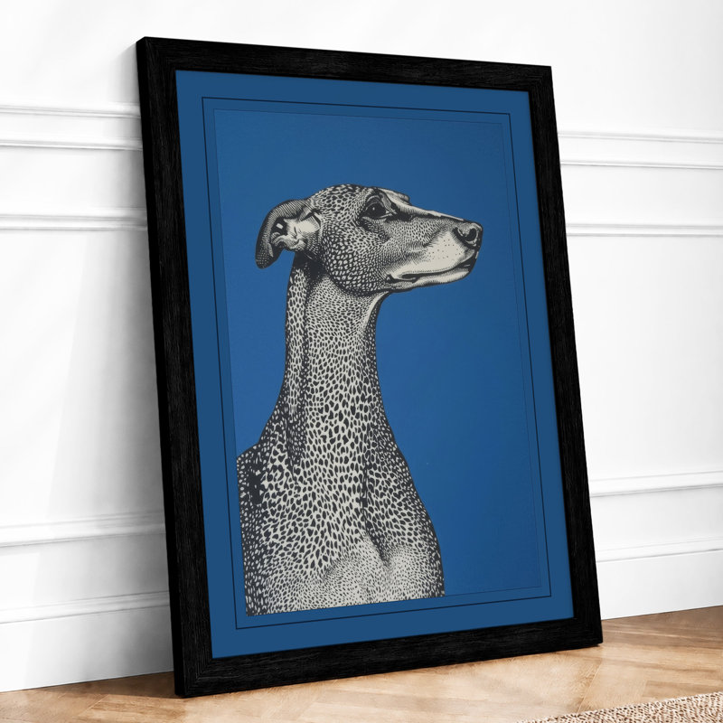Greyhound Profile Modern - Print, A1 - 84.1 x 59.4 cm, Black
