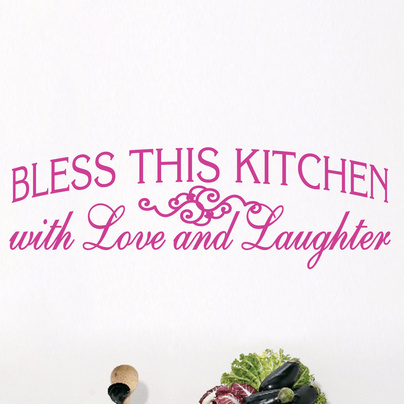 Décalcomanie murale de cuisine bless, Rose vif