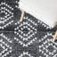 Tapis tissé géométrique noir / ivoire Gonsales-1472552007