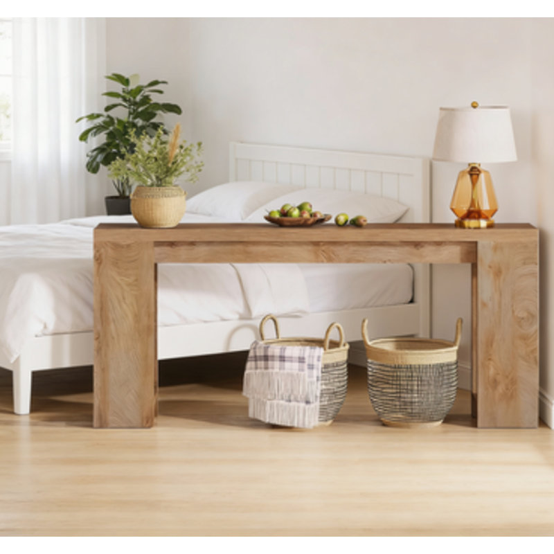 Console Farmhouse en bois rustique au design étroit et durable