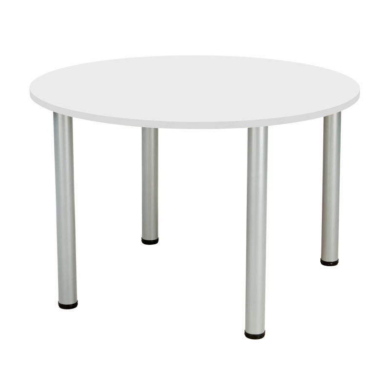 Bouton Circle Conference Table, White, H73 x W100 x D100cm