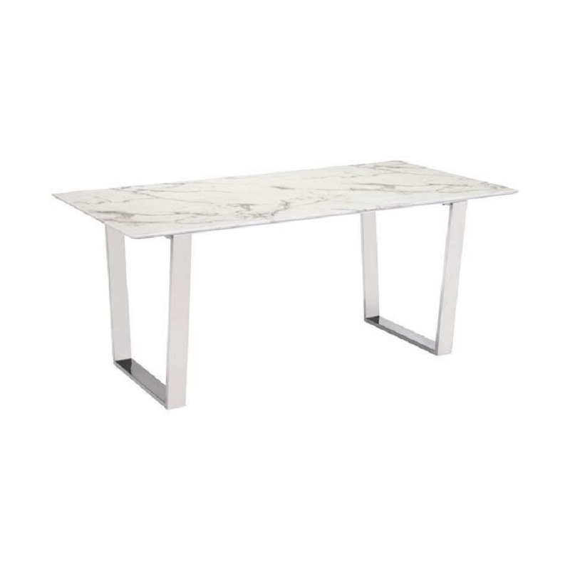 Table de salle à manger Brookville , Argent argent