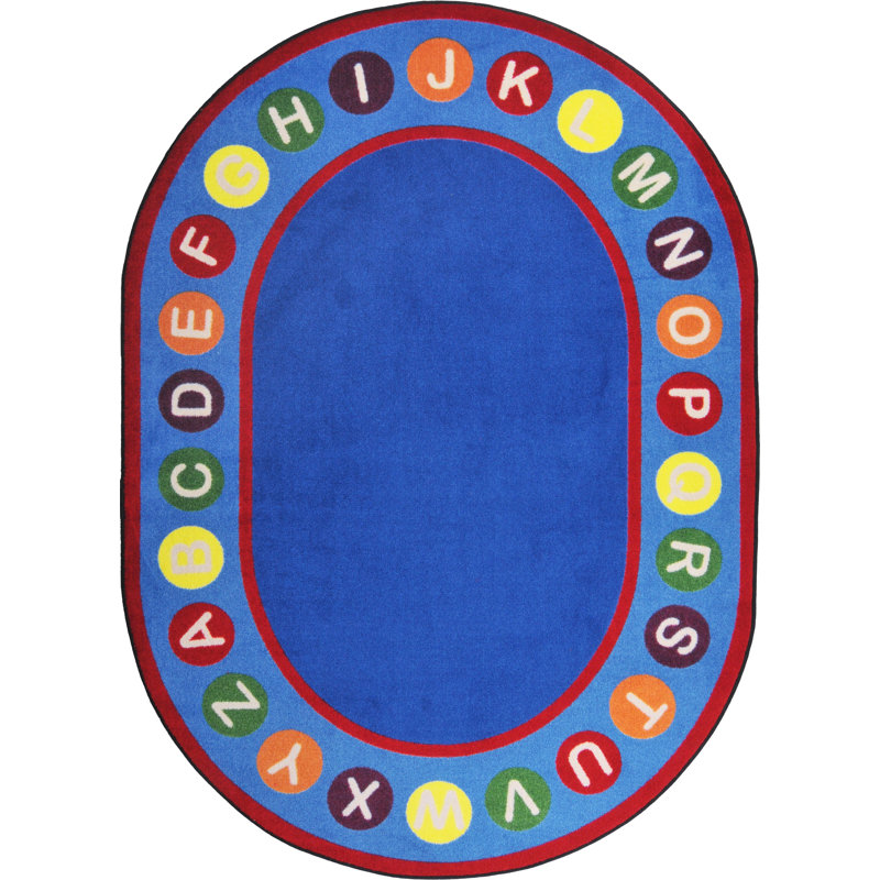 Kid Essentials Alphabet Spots Area Rug, Rectangle 5'4" x 7'8"