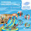 Parc aquatique gonflable sur le thème du dragon - glissade double, piscine, murs d'escalade et souffleur pour la cour arrière