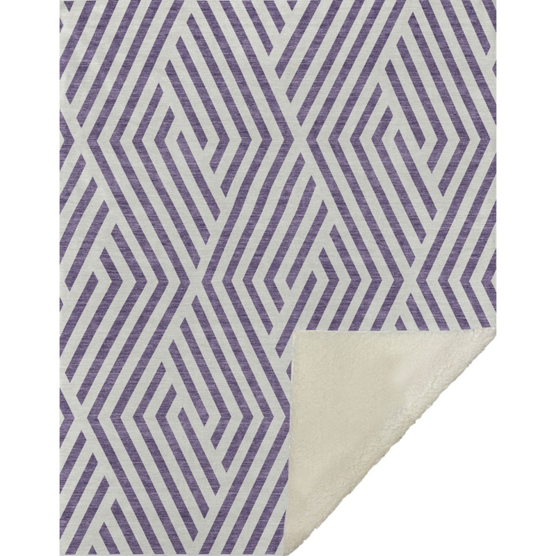 Jeté en sherpa Addison, Mauve