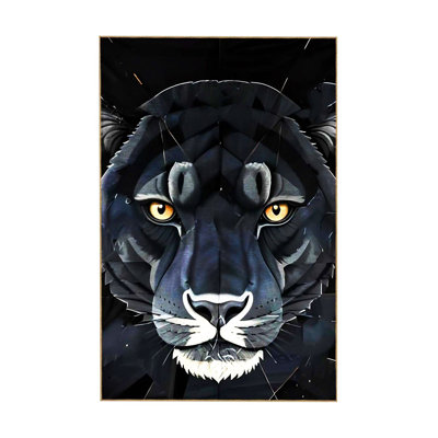 Tapis tissé à la machine à motif de tigre noir lavable à la machine