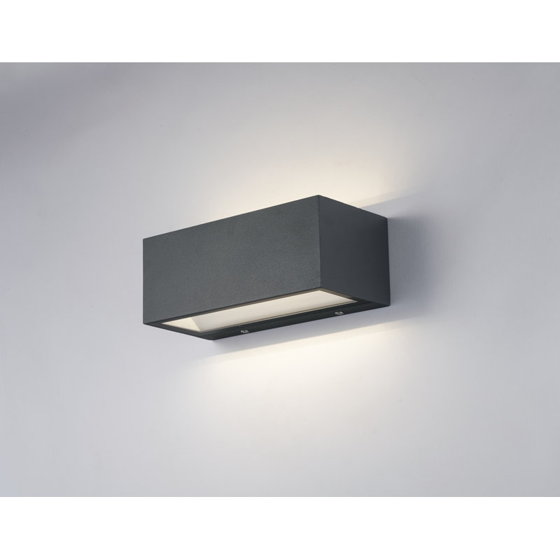 Bredevoort 10.8cm H Integrated LED Outdoor Flush Mount, Anthracite