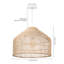 Luminaire suspendu moderne en rotin Boho