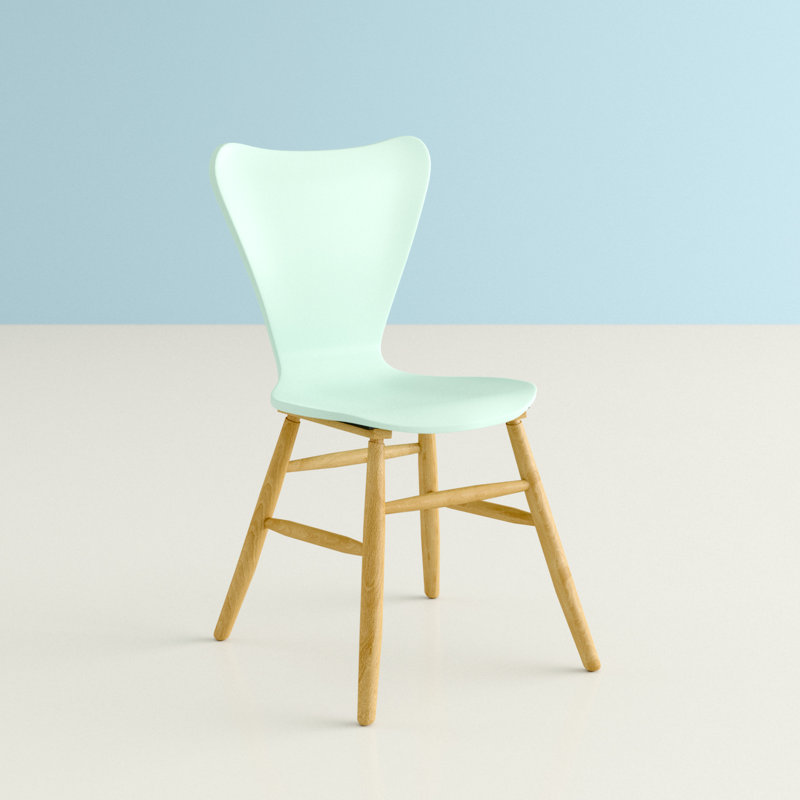 Cascade Wood Dining Chair - 20.5"l x 18.5"w x 33.5"h, Light Blue