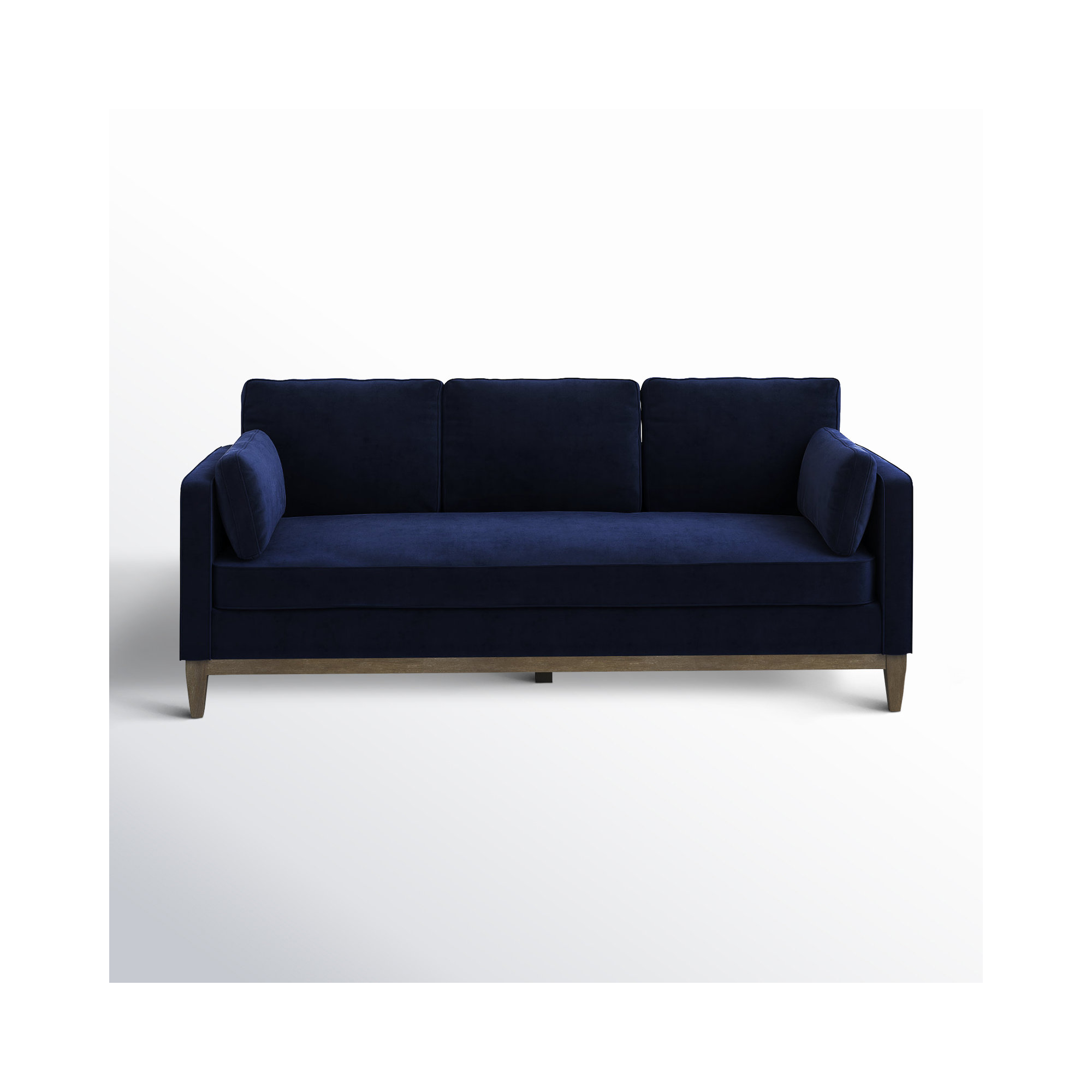 Pera 84'' Upholstered Sofa, Dark Navy Blue Velvet
