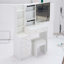Ensemble de meuble-lavabo de 37 po avec commode de chevet de taille moyenne 37 po, 2 prises AC 2 USB, support pour sèche-cheveux, grand miroir à DEL tactile, interrupteur 3 couleurs-129586631