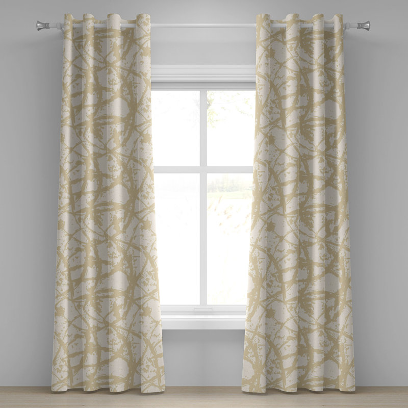 Rideau à œillets à motif œillets de couleur crème 50 po x 120 po Dakota Fields, L 50 po x L 84 po