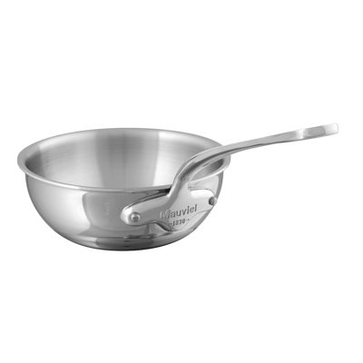 Mauviel M'cook 5-Ply Curved Splayed Saute Pan With Cast Stainless Steel Handle, 3.8-Qt