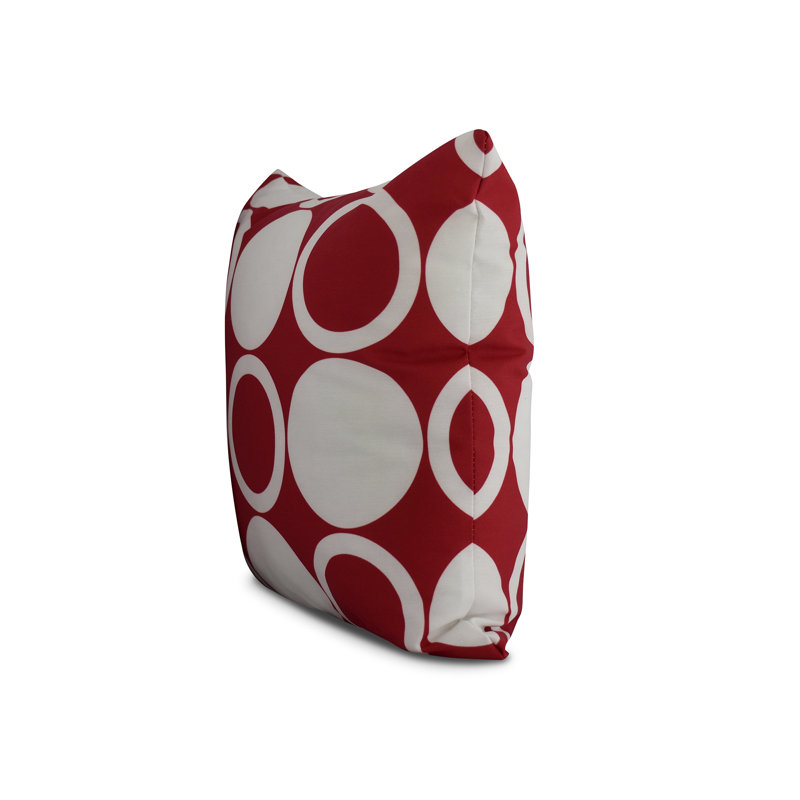 Housse de coussin d'extérieur carré cubique Flare Mod, Rouge, 18 po x 18 po