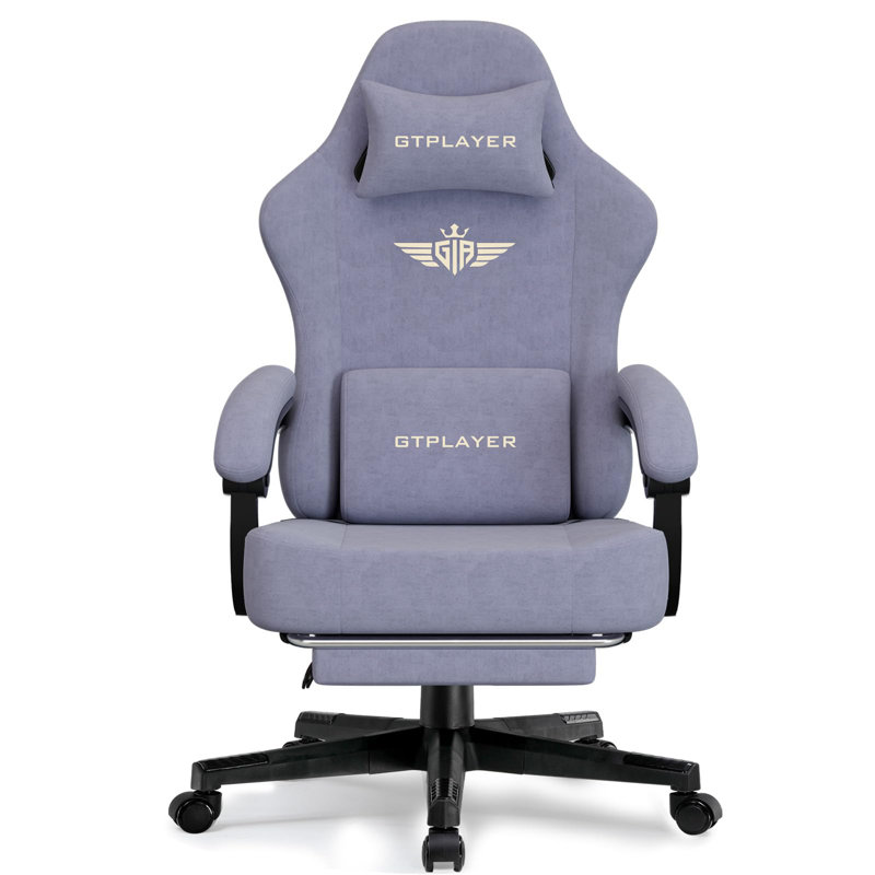 GTPLAYER GAMING CHAIR Adjustable Reclining Ergonomic Swiveling PC & Racing Game Chair, Macaron Purple