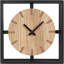 Horloge de table rétro noire sur support, horloge de bureau et tablette décorative, horloge de cheminée rustique