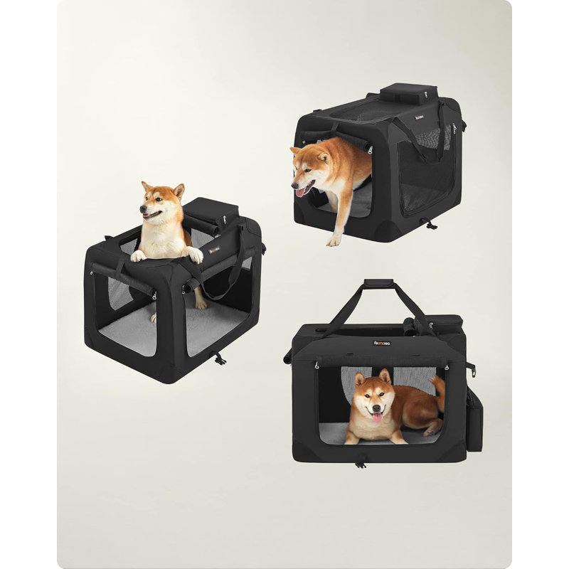 Collapsible Pet Crate, Black