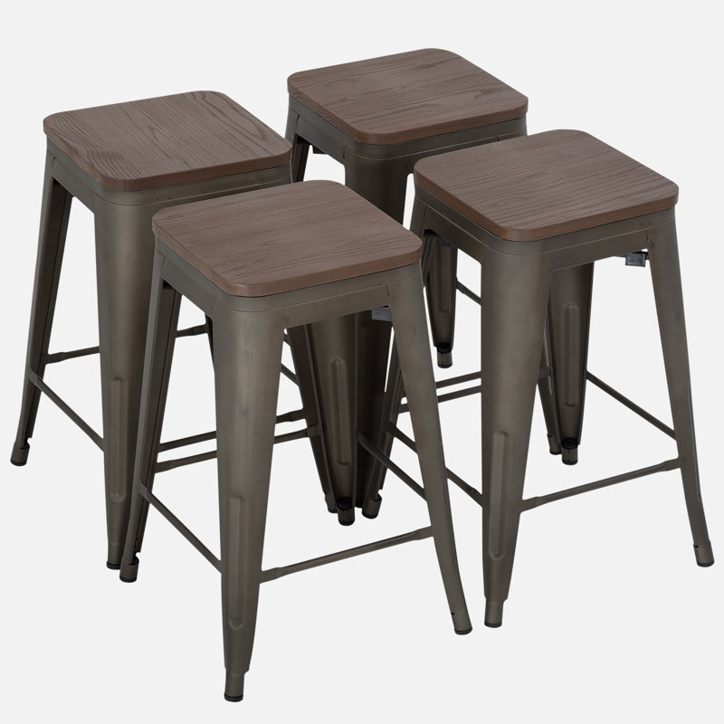 Tabouret de comptoir 24 po Malakoff, Bronze