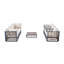 Ensemble de canapé modulaire de patio en métal 7 pièces Modern Modern