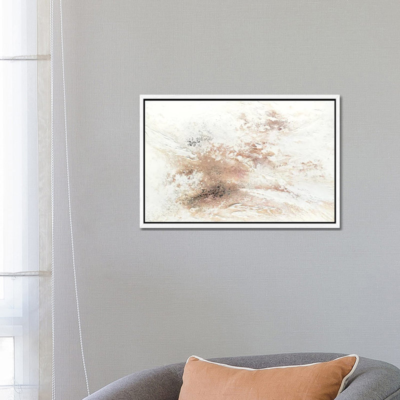 Rose Gold Snow - Print on Canvas, White Framed, 66.04 cm H x 45.72 cm W