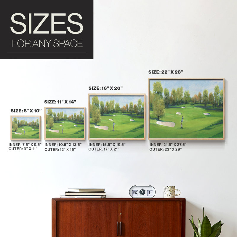 Fairway Shot II - Reproduction encadrée - Restickable, Naturel, H 11 po x l 14 po