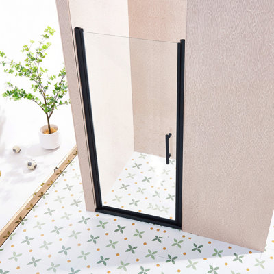 Single Swing Shower Door, Aluminium Alloy, 1/4" (6Mm) Thick SGCC Tempered Clear Glass.