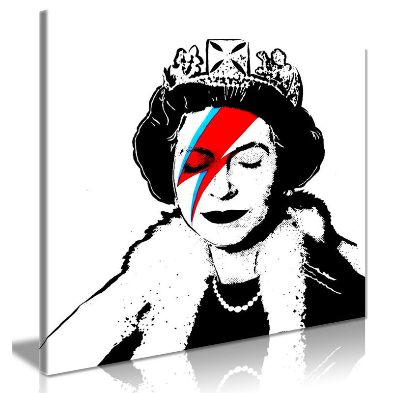 Ziggy Stardust Queen Of England Canvas Wall Art Picture Print, 61cm H x 61cm W