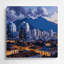 Cities Caracas Venezuela Blue Metal Wall Art