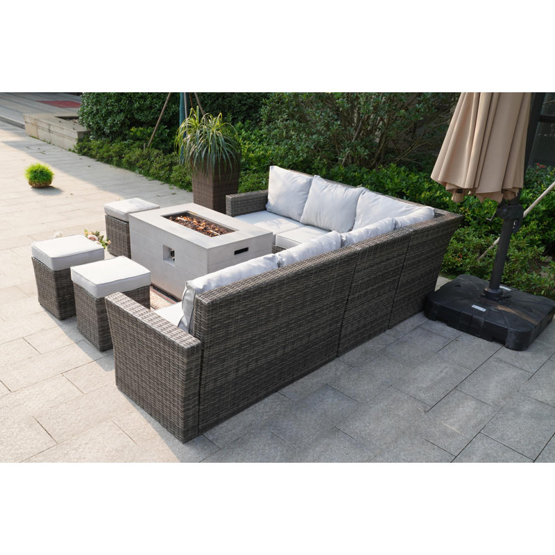 8 - Person Patio Conversation Set with Cushions