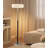 Slim Straight Stem Drum Shade Floor Ornament