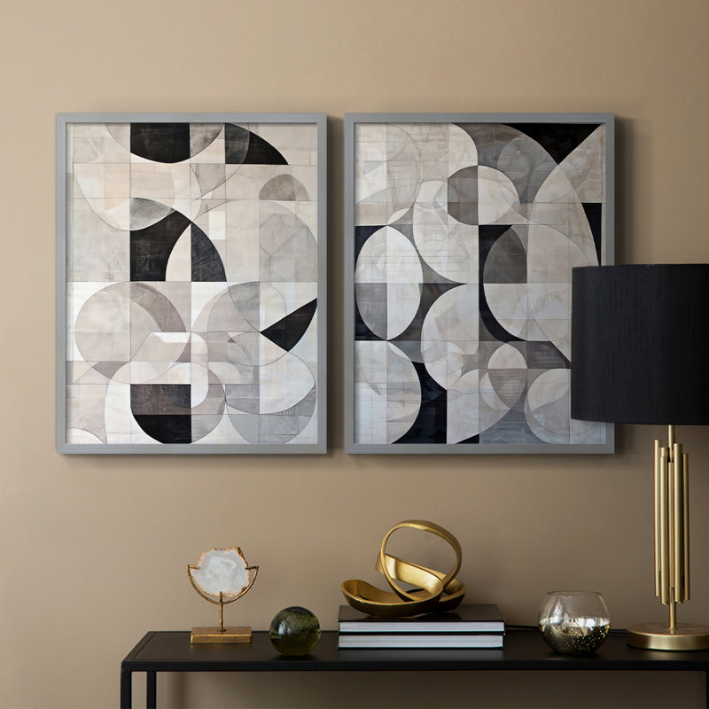 ABSTRACT Series XXXI - reproduction encadrée de qualité supérieure - prête à être accrochée - aucun clou requis - aucun clou requis