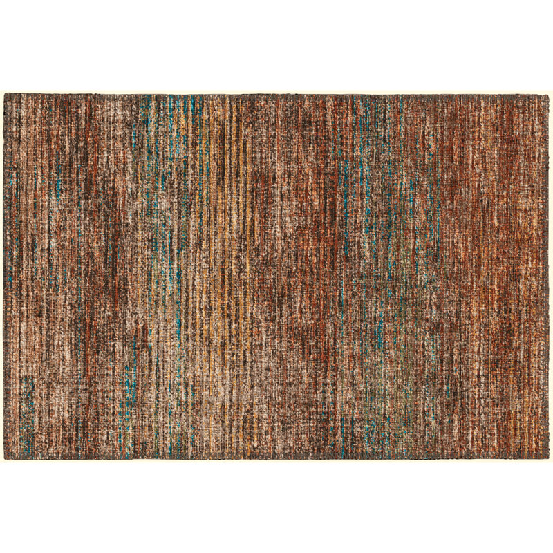 Tapis en polyester tissé à la machine en rouge / bleu