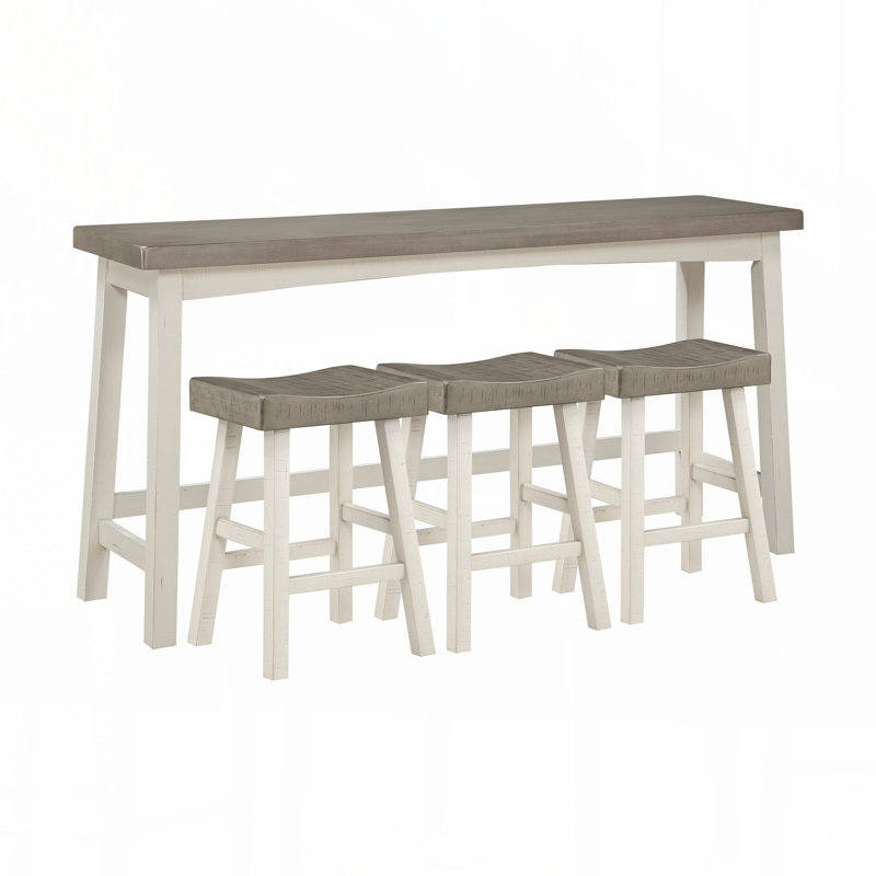 Ensemble de 4 tabourets à hauteur de comptoir, tabourets de table et de comptoir Transition