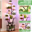 Support pour plante 64,8 po avec lumières de culture, tablette en métal à 8 niveaux