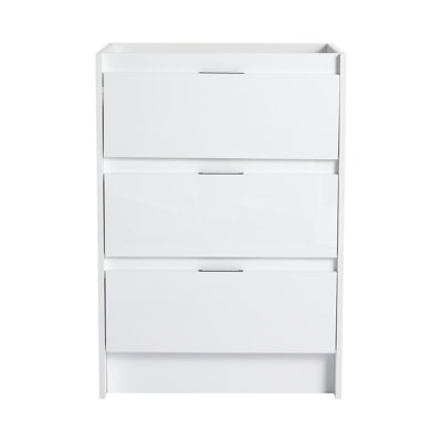 Armoire de salle de bain autoportante 24 po avec lavabo en résine