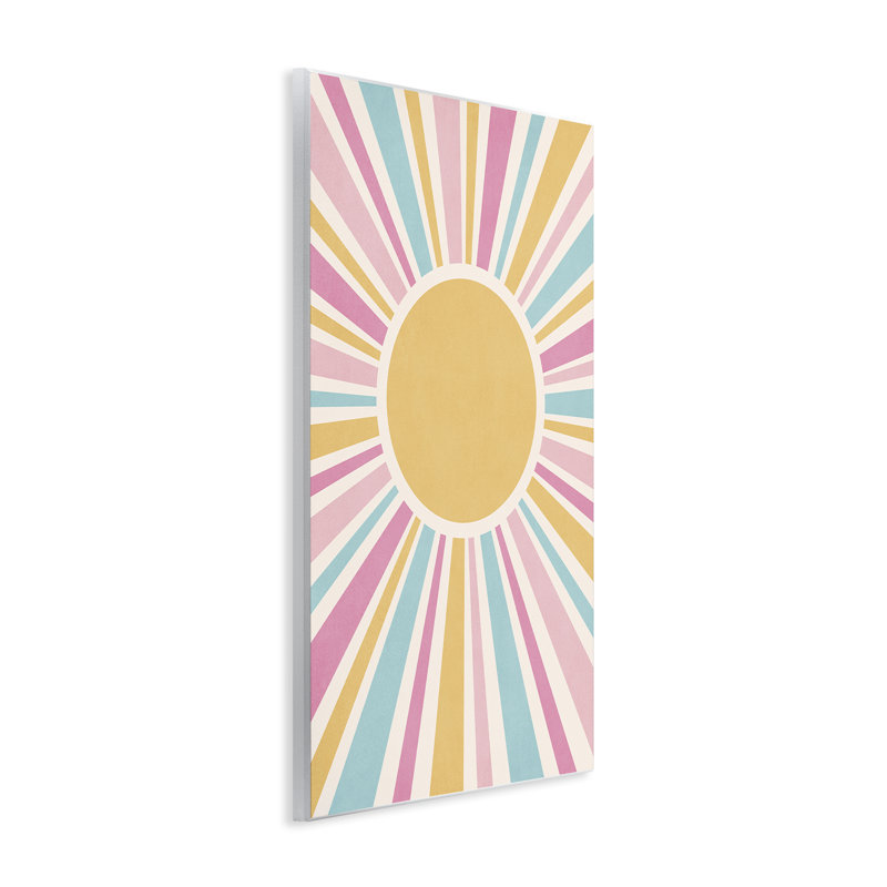 Art mural Groovy Pastel Sun Rays par Nataly White, H 15 po x l 10 po