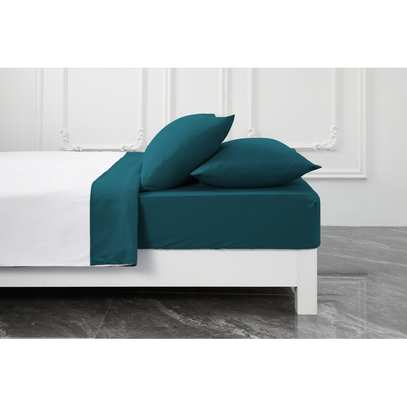 Premium Rayon from Bamboo Sheet Set Deep Pockets, Cooling, Ultra Soft and Breathable, Deep Blue