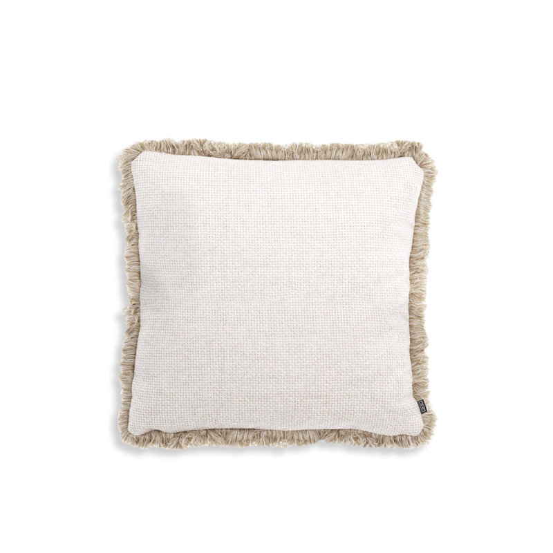 Nami Square Pillow Cover & Insert, Off-White , 24" H x 24" W