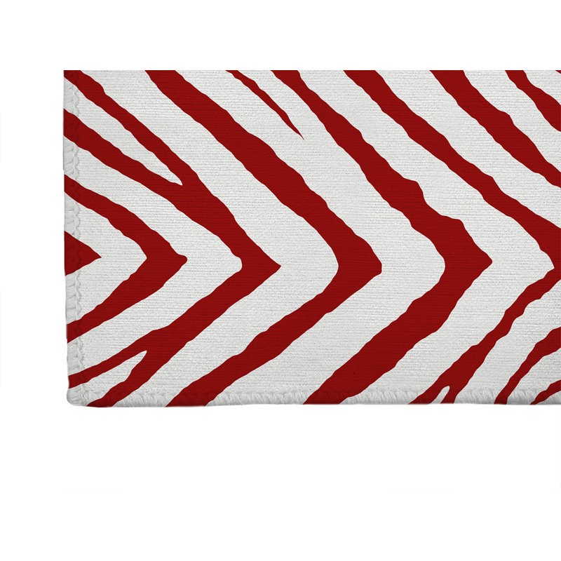 Tapis de bureau Zebra, 72" W x 48" D, Cranberry Red